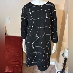 Caroline Rose Chic Black and White Dress